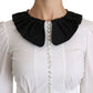 Dolce & Gabbana Elegant White Collared Cotton Top