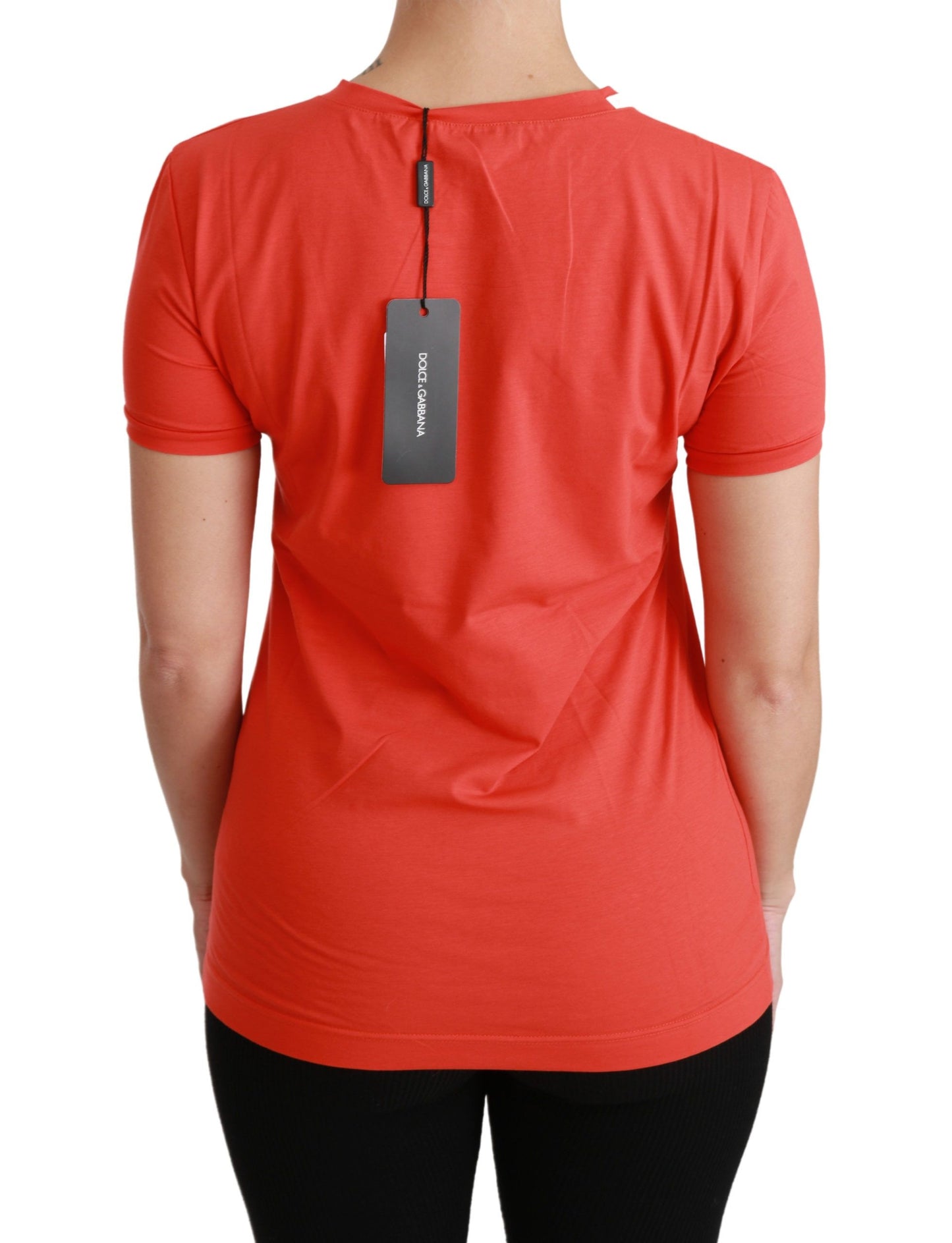 Dolce & Gabbana Elegant Red Crewneck Short Sleeve Tee