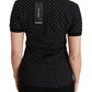 Dolce & Gabbana Elegant Black Dotted Polo Shirt