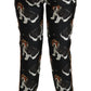 Dolce & Gabbana Elegant Silk Puppy Dog Print Pants