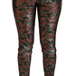 Dolce & Gabbana Elegant Bronze Leaf Metallic Trousers