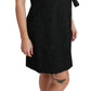 Dolce & Gabbana Elegant Black Jacquard Sheath Dress