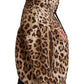 Dolce & Gabbana Elegant Leopard Print Hooded Sweater