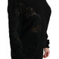 Dolce & Gabbana Elegant Cashmere Crewneck Sweater with Lace Detail