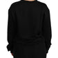 Dolce & Gabbana Elegant Black Cotton Crew Neck Pullover Sweater