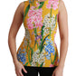 Dolce & Gabbana Sunshine Floral Crewneck Sleeveless Blouse