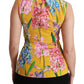 Dolce & Gabbana Sunshine Floral Crewneck Sleeveless Blouse