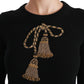 Dolce & Gabbana Elegant Virgin Wool Gold Tassel Sweater