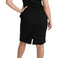 Dolce & Gabbana Elegant Knee-Length Sheath Dress in Black