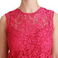 Dolce & Gabbana Shocking Pink Mini Bodycon Dress