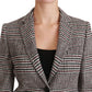 Dolce & Gabbana Elegant Multicolor Checked Knee-Length Jacket Coat