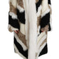 Dolce & Gabbana Elegant Multicolor Shearling Cape Coat