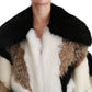 Dolce & Gabbana Elegant Multicolor Shearling Cape Coat