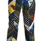 Dolce & Gabbana Elegant High Waist Multicolor Straight Pants