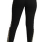 Dolce & Gabbana Gold Leopard Jacquard High Waist Pants