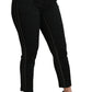 Dolce & Gabbana Elegant High Waist Skinny Black Brocade Pants