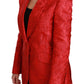 Dolce & Gabbana Red Floral Angel Pattern Blazer