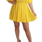 Dolce & Gabbana Silk Pleated A-line Mini Dress in Sunshine Yellow