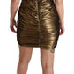 Dolce & Gabbana Bronze Bodycon Sheath Mini Dress