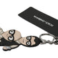 Dolce & Gabbana Elegant Trio-Tone Leather Keychain