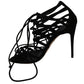 Dolce & Gabbana Elegant Black Suede Stiletto Ankle Strap Sandals