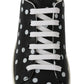 Dolce & Gabbana Black Polka Dotted Leather Sneakers