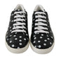 Dolce & Gabbana Black Polka Dotted Leather Sneakers