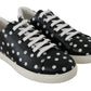 Dolce & Gabbana Black Polka Dotted Leather Sneakers