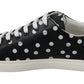 Dolce & Gabbana Black Polka Dotted Leather Sneakers