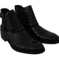 Dolce & Gabbana Elegant Derby Brogue Boots in Exotic Leather