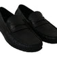 Dolce & Gabbana Exquisite Black Lizard Leather Loafers