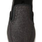 Dolce & Gabbana Elegant Gray Caiman Leather Loafers