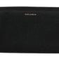 Dolce & Gabbana Elegant Black Leather Zip Continental Wallet