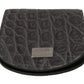 Dolce & Gabbana Exotic Gray Leather Condom Case Wallet