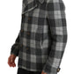 Dolce & Gabbana Elegant Gray Check Double Breasted Coat