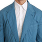 Dolce & Gabbana Elegant Blue Cotton Formal Blazer