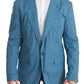 Dolce & Gabbana Elegant Blue Cotton Formal Blazer