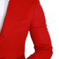 Dolce & Gabbana Elegant Red Cashmere Slim Fit Blazer