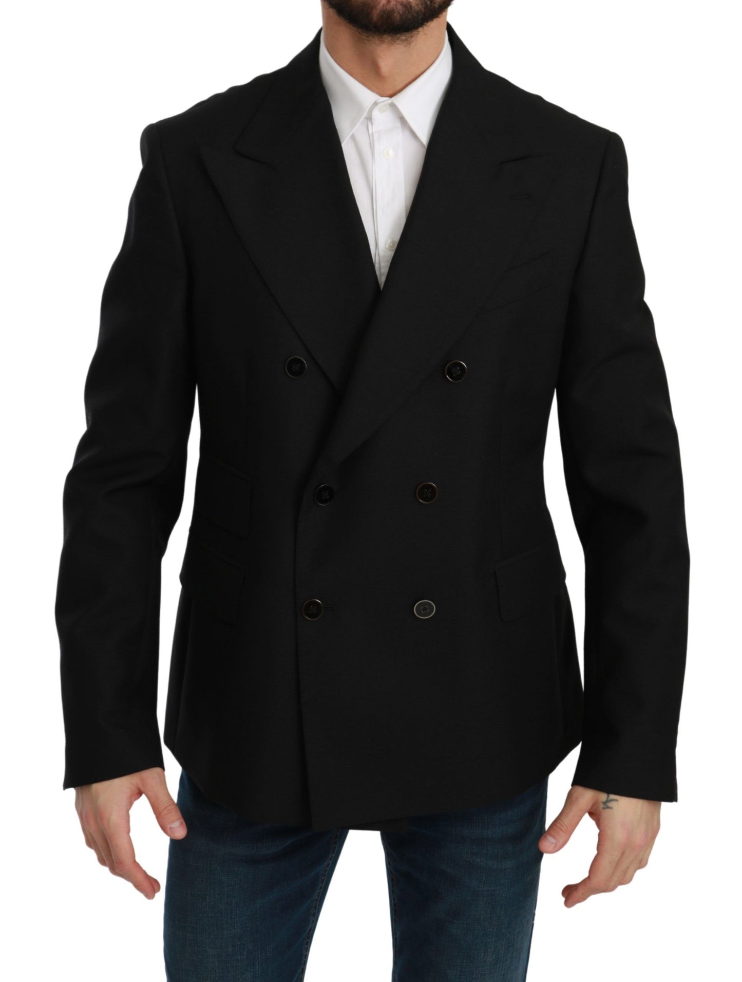 Dolce & Gabbana Elegant Black Slim Fit Formal Blazer