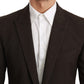 Dolce & Gabbana Elegant Brown Virgin Wool Martini Blazer