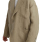 Dolce & Gabbana Chic Beige Jute Single-Breasted Blazer