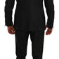 Dolce & Gabbana Elegant Black Crystal-Embellished Two-Piece Suit