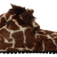 Dolce & Gabbana Elegant Giraffe Pattern Slides for Sophisticated Comfort