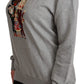 Dolce & Gabbana Elegant Multicolor Embroidered Crew-neck Sweater