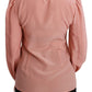 Dolce & Gabbana Pink Silk Gold Sequin Lace Blouse Shirt
