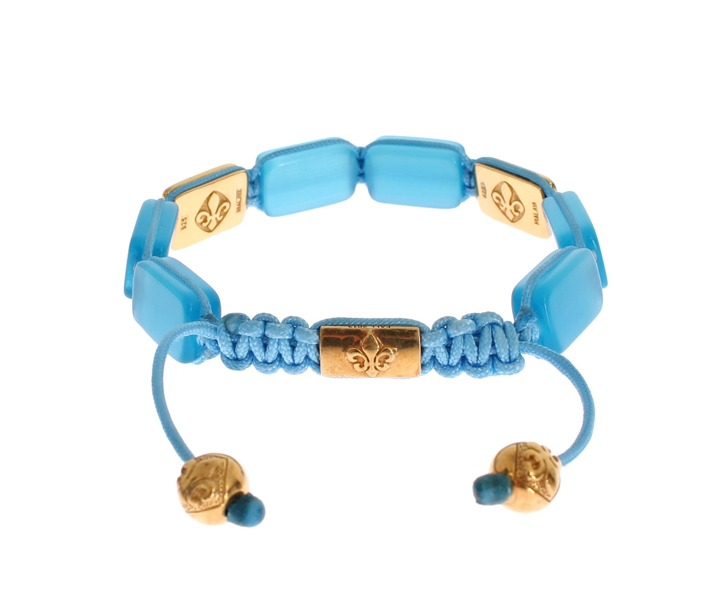 Nialaya Elegant Blue Opal & Diamond-Studded Bracelet