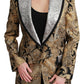 Dolce & Gabbana Elegant Gold Floral Jacquard Blazer