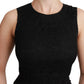 Dolce & Gabbana Sleek Black Bodycon Sleeveless Dress