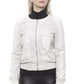 19V69 Italia Chic Beige Perforated Faux Leather Jacket