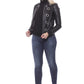 19V69 Italia Chic Eco-Leather Studded Slim Jacket